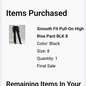 lululemon athletica Black Smooth Fit Pull-On High Rise Pant